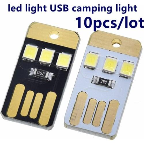 10pcs/lot Mini ultra-thin mobile small light usb light led light USB camping light baby night light