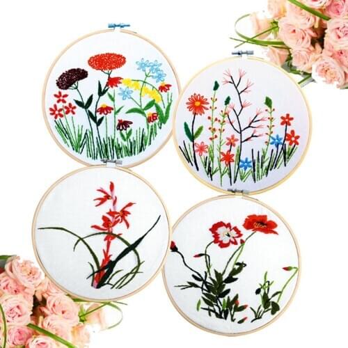 13-34CM DIY Needlecraft Cross Stitch Machine Bamboo Frame Embroidery Hoop Ring Round Loop Hand Household Sewing Tools 8 Size