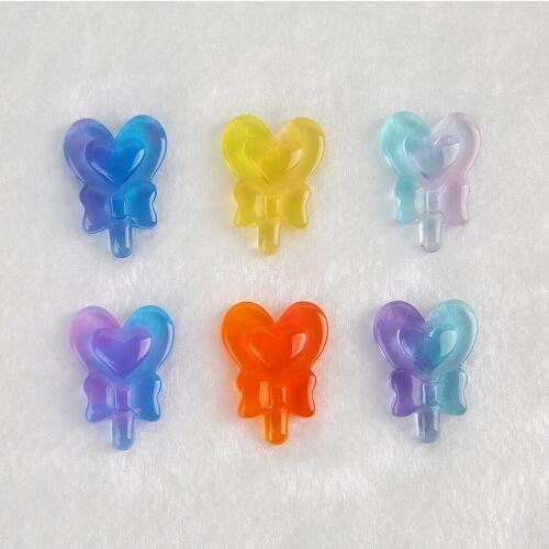18 pcs 27*19mm flat back resin candy charms necklace candy pendant for DIY decoration