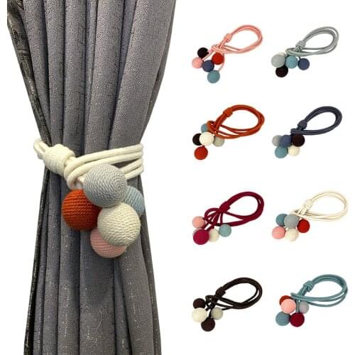 2Pcs Curtain Tieback High Quality Holder Hook Buckle Clip Pretty Modern Polyester Decorative Home Accessorie