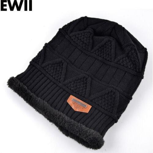 2017 Brand Beanies Knit Men Winter Hat For Men Skullies Caps Boy Winter Hats Beanie Wool Warm Bonnet Gorro Baggy Cap Bone