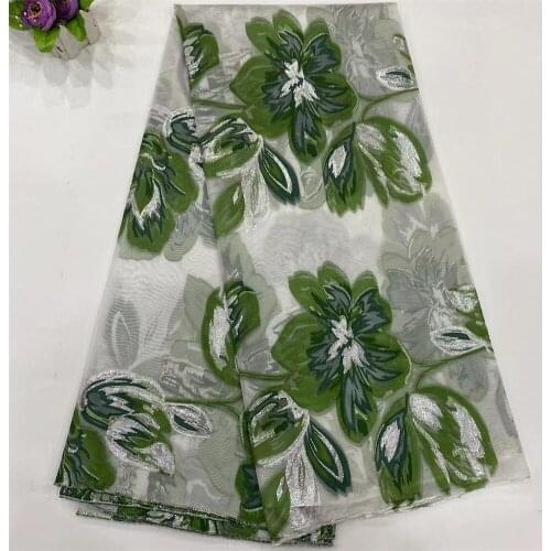 2021 High Quality African Brocade Lace Fabric For Wedding Party Dress Gilding Jacquard Nigerian French Tulle Lace Fabric NI5468