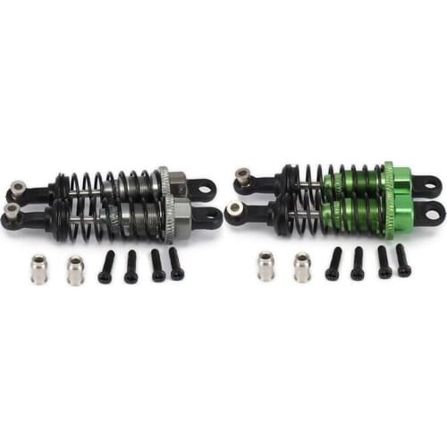 4 Pcs 65mm Shock Absorber Damper for Rc Car 1/18 WLtoys A959 A969 A979 K929 Hpi Hsp, 2 Pcs Titanium & 2 Pcs Green