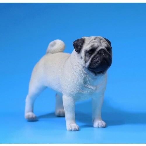 8.5CM Mr.Z 1/6 Scale Simulation Animal dog Chinese Pugdog Model Toy Kids Toy Gift Model F 12" Action Figure Scene Car Decoration