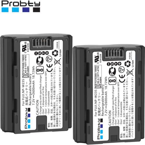 7.2V 2600mAh NP-W235 NP W235 NPW235 Battery For Fuji Fuji X-T4 XT4 large capacity Battery perfect compatibility