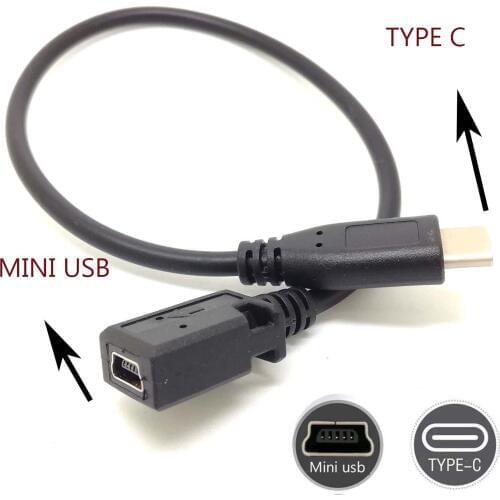 Type C USB 3.1 Male to 5pin Mini USB Female Charging Data sync Cable Cord Adapter