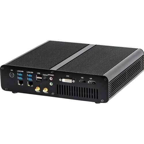 2*LAN Gaming Mini PC Intel i7-7820HK GTX1650 GDDR5 4GB 2*DDR4 M.2 NVME Desktop PC HTPC 4K HDMI2.0 DP DVI Fiber Optic WiFi Win10