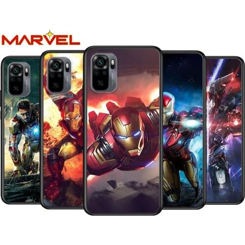 Iron Man Marvel hero for Xiaomi Redmi Note 10 10S 9 9T 9S 9Pro Max 8T 8Pro 8 7 6 5 Pro 5A 4X 4 Soft Black Phone Case