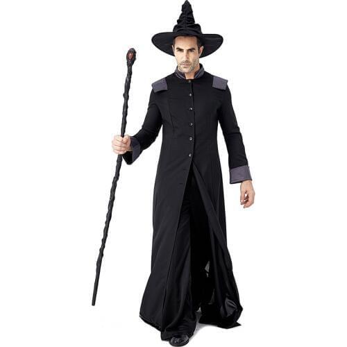 Wicked Wizard Costume Cosplay For Men Halloween Costume For Adult Men Suit Carniva Party Dress Up Clothing