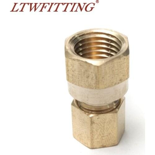LTWFITTING Brass 3/8" OD x 1/4" Female NPT Compression Connector Fitting