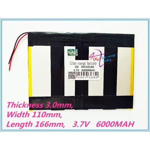 Best battery brand 30110166 3.7v 6000mAh ,(polymer lithium ion battery) Tablet PC Battery , Perfect quality of lar