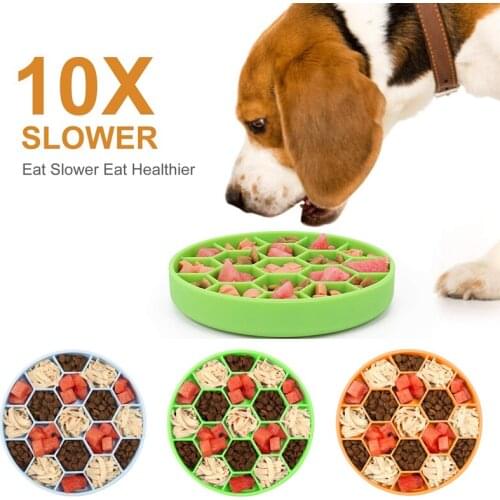2 Pcs Slow Feeder Dog Bowl with Bottom Suction Cup Non Slip Anti-Gulping Puzzle Feeders Interactive Bloat Stop Dogs Dish X2