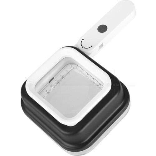 10x 15x 20x Multifunction Handheld Folding LED Lamp with Scale Magnifying Glass Reading Antique Identification Portable