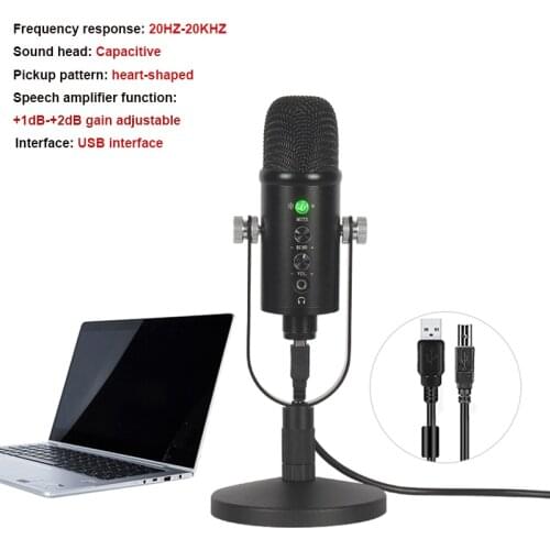 BM-86 Desktop Microphone for PC Computer Laptop Macbook Recording Gaming Direct Broadcast Studio YouTube With Stand Shock Mount