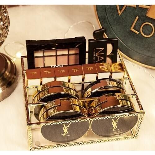 Plastic PS Makeup Organizer Cream Storage Box Clarity Cosmetic Makeup Holder Vanity Cabinet Powder Display Shelf