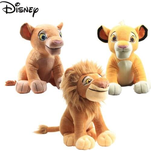 Disney Plush Toy The Lion King Simba Nala Stuffed Animals Mufasa Doll Pillow Children Kid Boy Girl Gift Bed Sofa Decorations