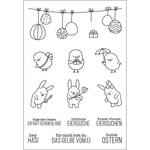 German word Transparent Clear stamp and cutting dies DIY Silicone Seals Scrapbooking /Card Making/Photo Album Decoration