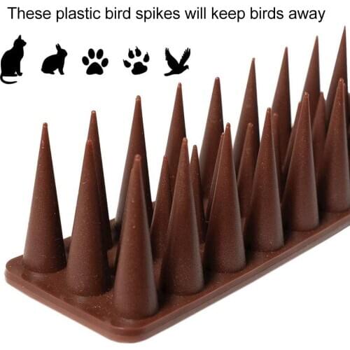 Bird Spikes 43CM Defender Spikes Squirrel Small Birds Pigeons Repellent Spikes for Outdoor Wall Fence Anti Theft Climb Strips