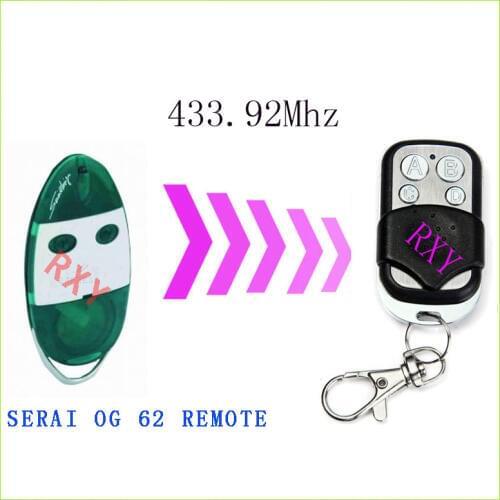 SERAI OG remote control 433.92mhz gate garage door SERAI OG 62 433mhz remote control with battery