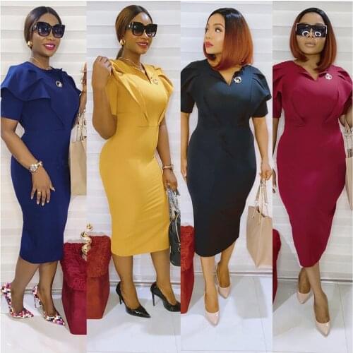 SHIQIN Solid Summer Dresses