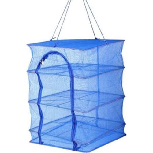 Foldable 4 Layers Drying Rack for Vegetable Fish Dishes Mesh Hanging Drying Net Hanging Natural Way to Dry Food
