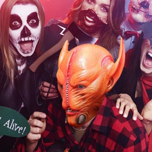 Scary Alien Masque Novelty Halloween Headwear Costume Party Props Funny Cosplay Party Mask Real Masks Scary Toy