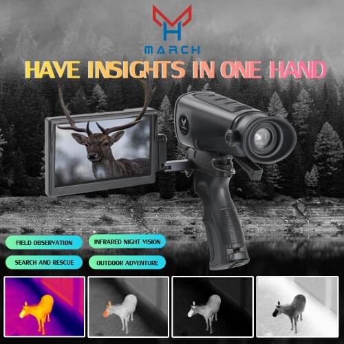 March Hold Thermal Imaging for Hunting Night Vision Sights Infrared Thermal Imager Optics Monocular Patrol With Screen