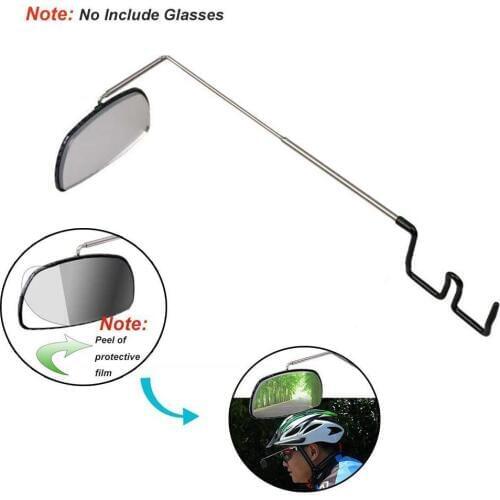 Bike Aluminum Bicycle Cycling Horse Riding Glass Mirror 360 Adjustment Rear View Mount Mirror Helmet Eyeglass Rear View A3S5