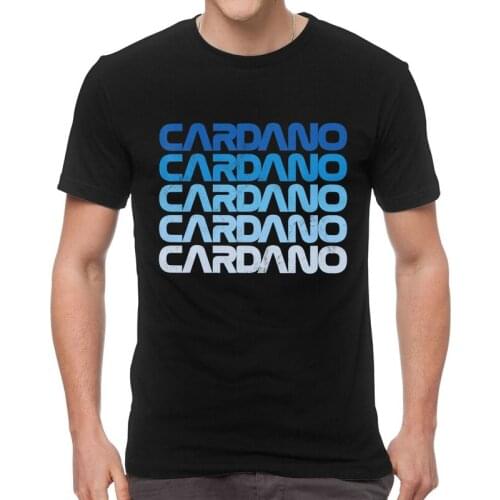 Vintage Cardano ADA Cryptocurrency Tshirt Men Novelty Tee Tops Cotton T Shirt Short Sleeve Crypto Currency T-shirt Gift Clothing