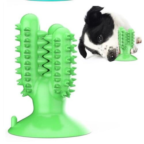 N19 Dog Toothbrush Dog Gnawing Resistant Teeth Clean Toothbrush Food Leakage Toy Molar Bite Toys