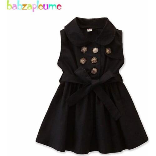 1-6Years/2020 New Baby Summer Outfits Little Girls Dresses Korean Fashion Sleeveless Toddler Dress For Children Clothes BC1759