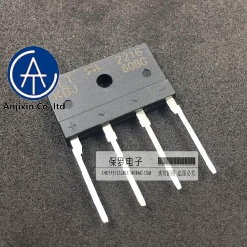 10pcs 100% orginal and new rectifier bridge flat bridge bridge stack KBJ608G 6A/800V in stock