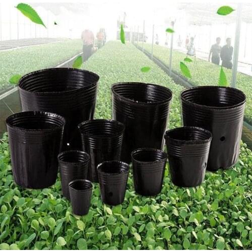 10Pcs Black Plastic Plant Nutrition Cup Nursery Grow Planting Pots Environmental Seedling Raising Bags Forestry Garden Supplies