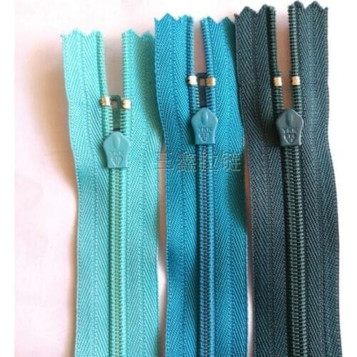 100 Pcs/lot Most Free Shipping Ykk Zipper Blue Nylon Coil Close End for Pants Skirt Dress DIY Apparel Sewing Fabric Accessories