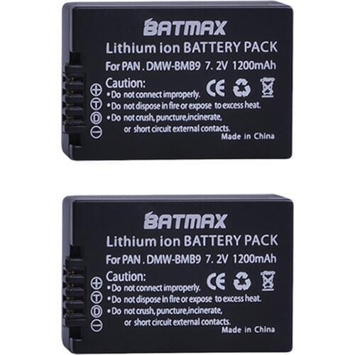 2Pcs DMW-BMB9 DMW-BMB9E DMW BMB9 BMB9E DMWBMB9 Battery for Panasonic Lumix DMC-FZ40K,FZ45K, FZ47K,FZ48K,FZ60,FZ70,FZ100,FZ150