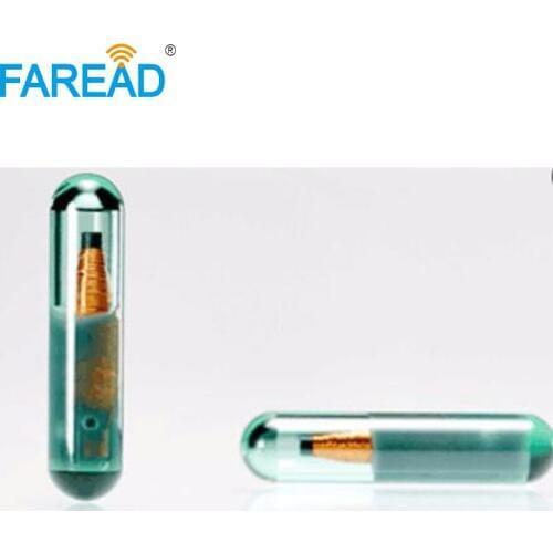 X80pcs free ICAR Coding FDX-B 2.12*12mm microchip ISO11784/11785 Passive RFID Animal ID chips for Pet dog Identification