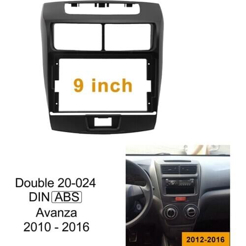 9 Inch Car Fascia for TOYOTA Avanza 2010-2016 Double Din Car DVD Frame Fascias Stereo Radio Dashboard Adaptor Panel Kit