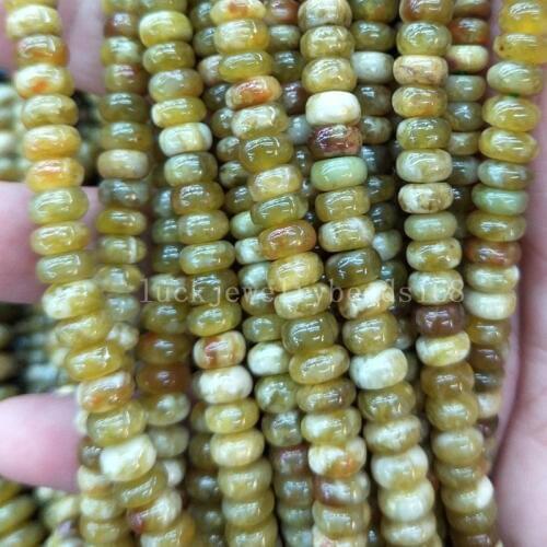 Free shipping 4x6mm Green Serpentine Art Women Men Spacers Beads Strand 15.5" FG7952