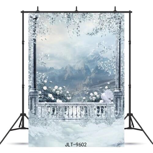 Customized White Flowers Photographic Background For Wedding Party Baby Shower New Born Children Backdrop Photo Shoot Booth