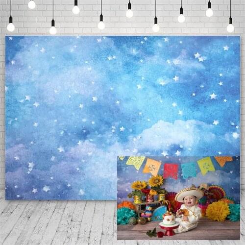 Avezano Baby Shower Happy Birthday Party Photography Backdrops Night Stars Decoration Backgrounds For Photo Studio Photophone