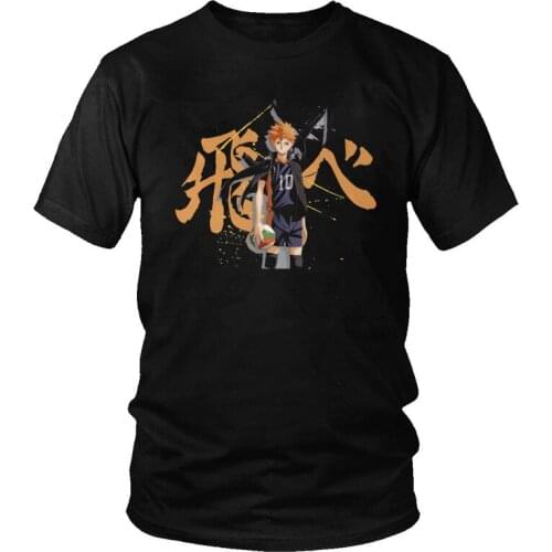 Tvoe Haikyuu Shoyo Hinata Tshirt Men Novelty Tees Top Cotton T Shirt Short Sleeve Anime Manga Haikyu T-shirt Harajuku Streetwear
