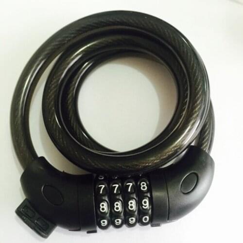 Mountain Bike Anti-Theft Lock 4 Digit Password Bicycle Lock High Quality Portable Bar Steel Wire Lock Cycling Accessories