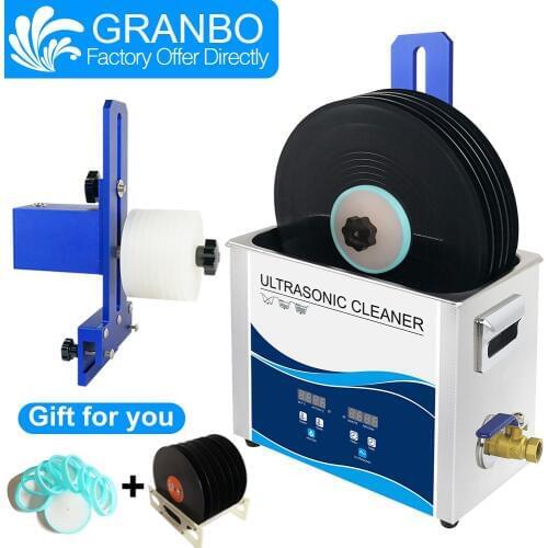 Granbo Vinyl Record Aluminum alloy Bracket Vinyl Ultrasonic Cleaner Digital With Degas 6.5L For 6RPM motor LP CD needle tracks
