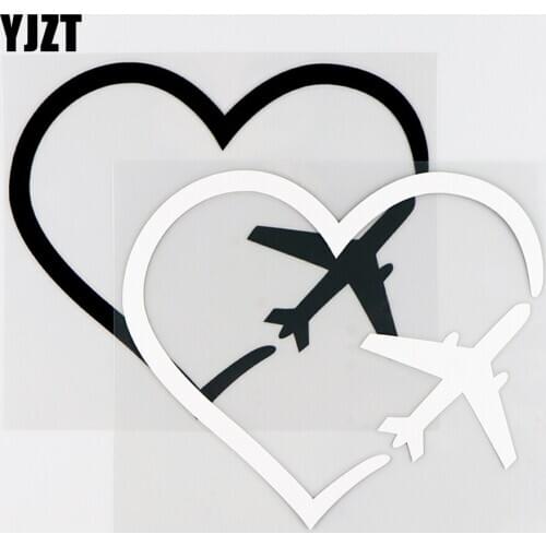 YJZT 14.8X12.5CM Interesting Airplane Aviation Pilot Vinyl Decal Funny Decor Car Stickers Black / Silver 10A-0375