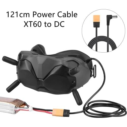 For DJI FPV Goggles V2 XT60 Power Cable XT60 to DC Charge Connetor Line for DJI FPV Combo RC Drone Glasses Accessories