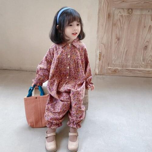 Toddler Kids Pants For Baby Girl Floral Pattern Jumpsuits Pants Children Casual Trousers Girls Clothing