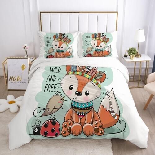 Bedding Set Duvet Cover Sets Quilt Covers Pillowcase Blanket Case Bed Linens Twin Double Size 3D Design Cartoon Bedclothes