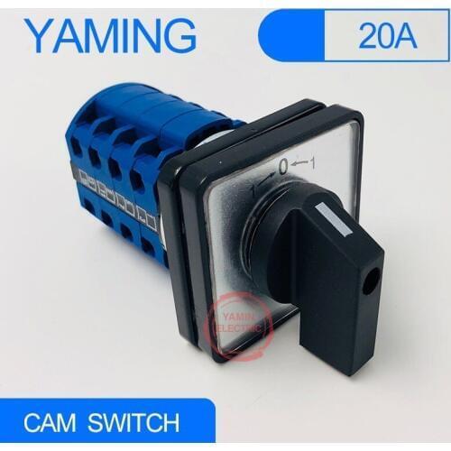 Momentary Self-Return 3 Positions Cam Switch LW28-20 LW26-20 Control Motor Changeover Switch 20A 4 stages 4 poles YMW26-20/4B