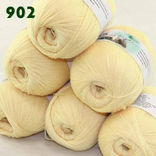 Lot of 6 Skeins Fine Lace Soft Wool Acrylic Cashmere Yarn Knittin Bramble Berry Yellow Lemon 238-902-6