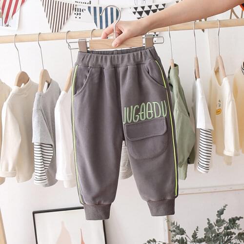 Fashion Baby Boys Girls Warm Clothes Winter Children Thick Cotton Pants Toddler Casual Solid Velvet Costume Kid Cartoon Trousers